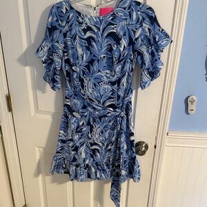 Lilly Pulitzer Blue and White Patterned Dress